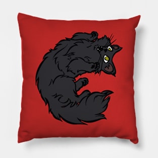 Ready to play--Black Cat Style Pillow