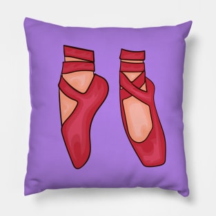 Red Ballet Shoes Pillow