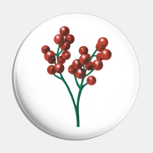 Holiday Holly Pin