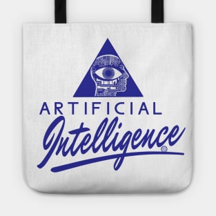 Artificial Intelligence Retro Internet Service Provider Parody Logo Off Brand Knock Off AI Robots Tote