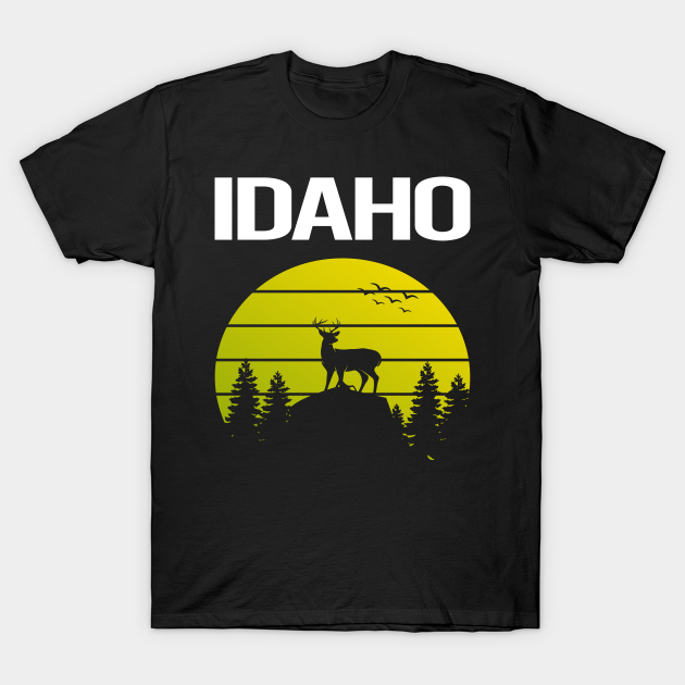 Sunset Deer Idaho - Idaho - T-Shirt