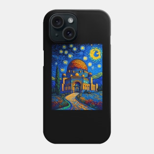 Griffith Observatory at starry night Phone Case