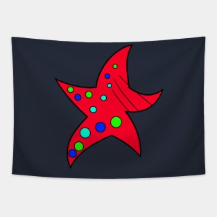 Red Starfish Tapestry