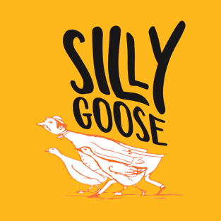 Silly Goose | Funny Saying With Edward Lear Vintage Goose Illustration T-Shirt