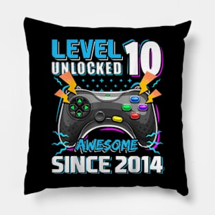 10th Birthday Gamer 10 Year Old Bday Boy Ten Son Pillow