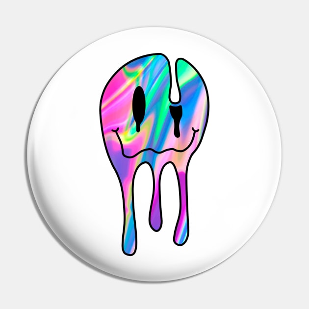 Drippy Trippy Smiley Pin by mollykay26