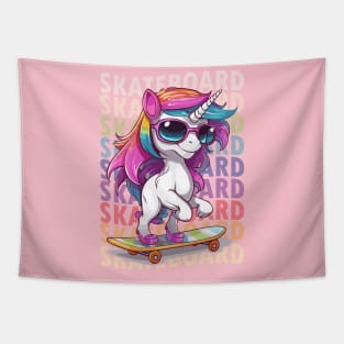 Unicorn Skater Tapestry