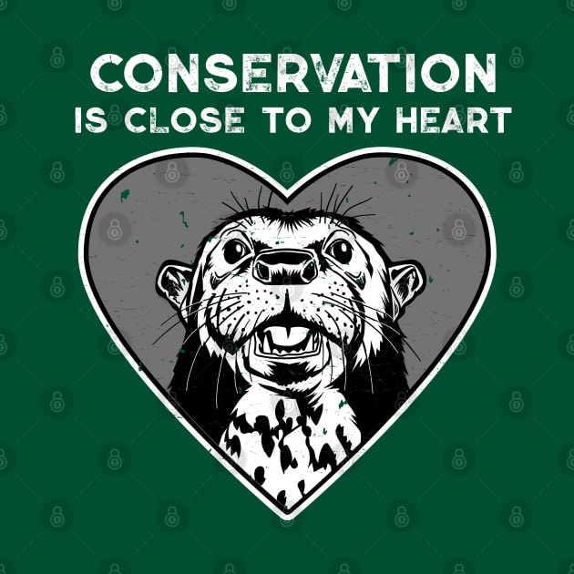 Otter Conservation Heart by Peppermint Narwhal