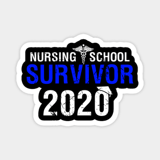 Nurse 2020 Nursing School Survivor Funny Graduation Magnet