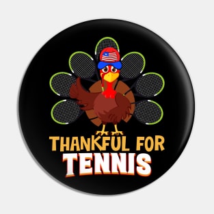 Tennis Turkey Sport Lovers Thanksgiving Pin