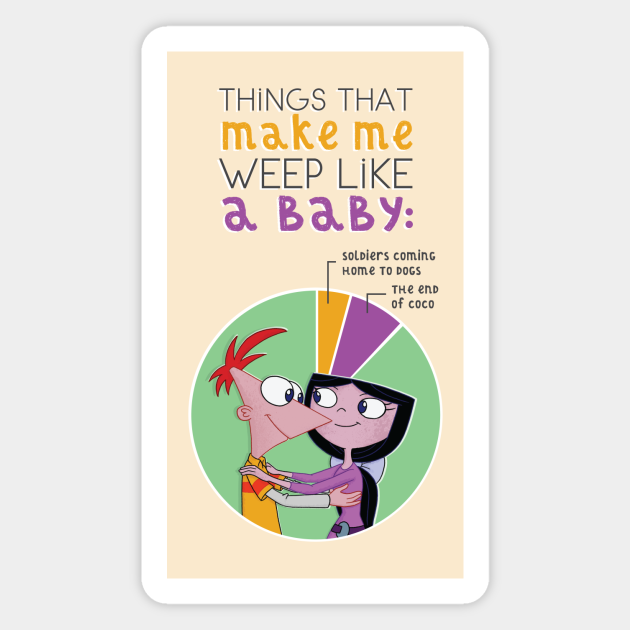 Weep Like A Baby Phinabella Phineas And Isabella Magnet Teepublic