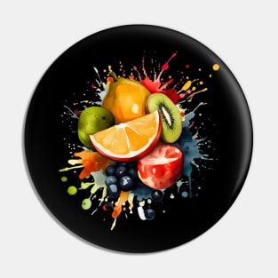 Watercolor fruit Pin