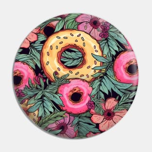 Lovely Donuts & Flowers Pin
