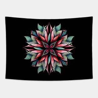 Christmas Star Abstract Plant Poinsettia Digital Art Tapestry