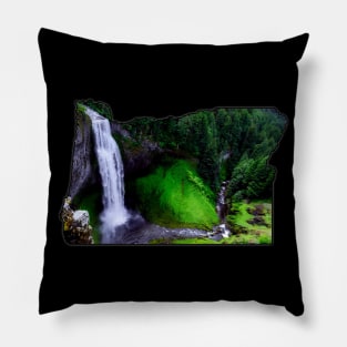 Oregon State Outline (Salt Creek Falls) Pillow