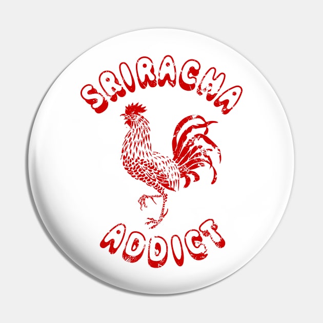 Sriracha Addict {Vintage} Pin by tinybiscuits