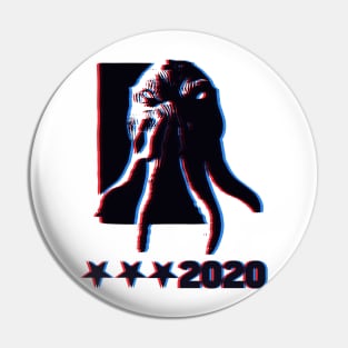 Retro 3D Cthulhu for President 2020 Pin