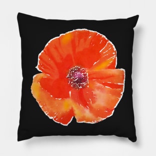 Scarlet Poppy Pillow