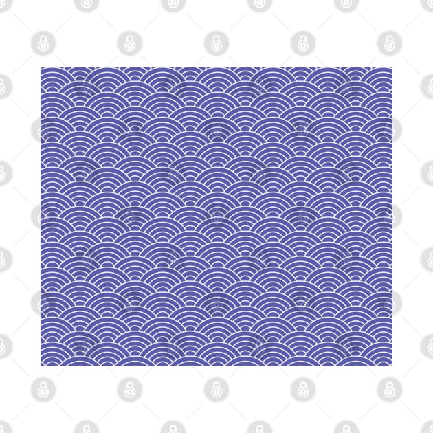 blue seigaiha japanese wave pattern by thehollowpoint