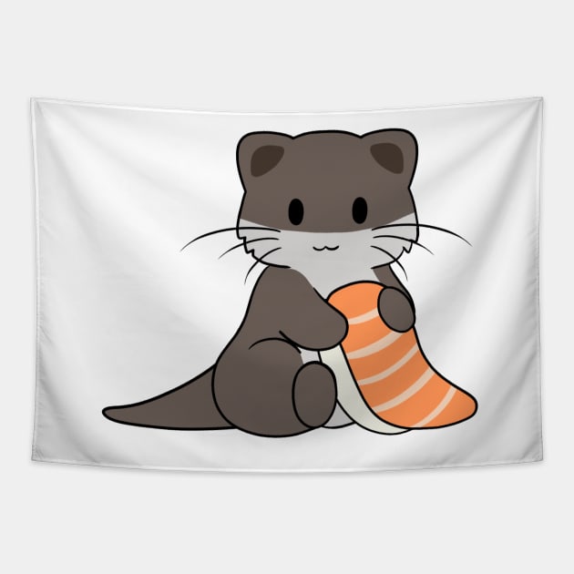 Sushi Otter 2 Tapestry by BiscuitSnack