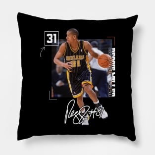 Reggie Miller Choke Sign Basketball Legend Signature Vintage Retro 80s 90s Bootleg Rap Style Pillow