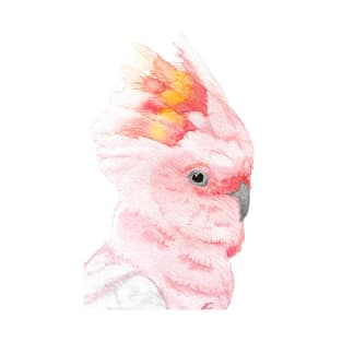 Major Mitchell's cockatoo watercolor bird parrot T-Shirt