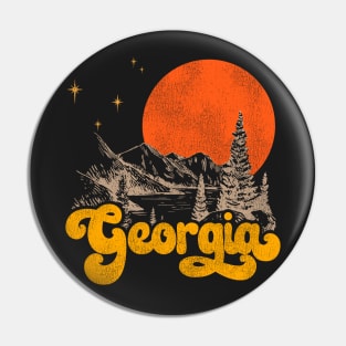 Vintage State of Georgia Mid Century Distressed Aesthetic Pin