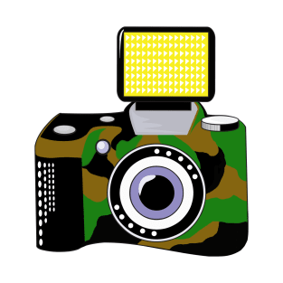 Camouflage Digital Camera T-Shirt