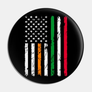 Irish Italian American Flag Pin