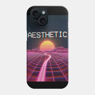 Aesthetic Vector Sunset Skyline Graphic Design Phone Case