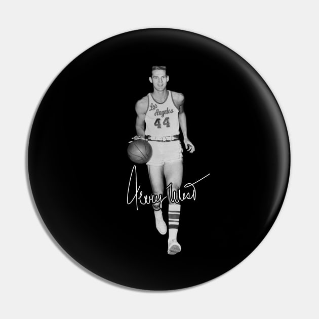 Jerry West Mr Clutch Basketball Legend Signature Vintage Retro 80s 90s Bootleg Rap Style Pin by CarDE