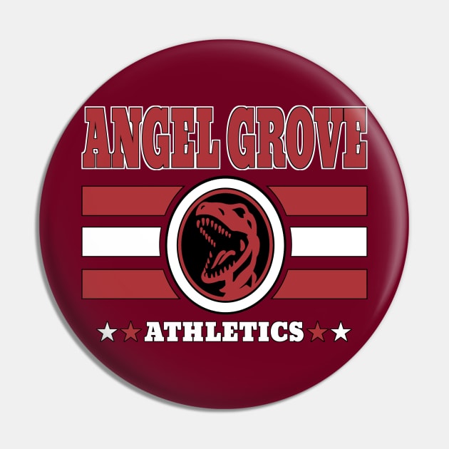 Angel Grove Athletics - Red Pin by Vitalitee