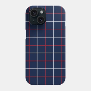 Navy Red White Tattersall Phone Case