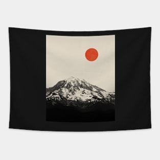 Red moon Minimal landscape 7 Tapestry