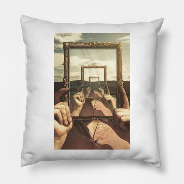 Empty Frame Pillow by SeamlessOo