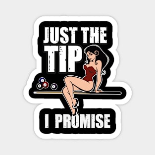 Just the Tip Billiard Pool 8 ball pinup gift Magnet