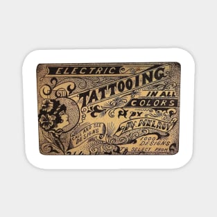 Vintage tattoo business card Magnet