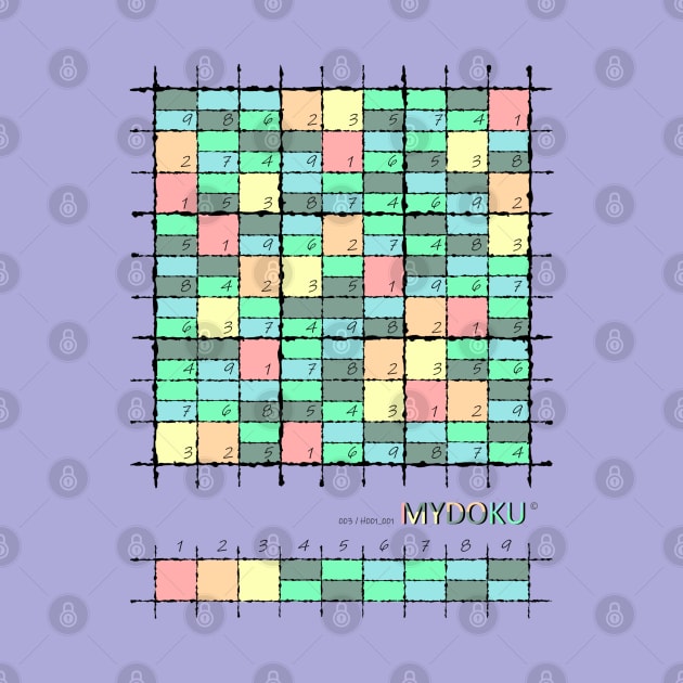 Mydoku_003_H001_001_F: Sudoku, Sudoku coloring, logic, logic puzzle, holiday puzzle, fun, away from screen by Mydoku