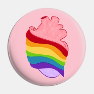 Human heart pride Pin