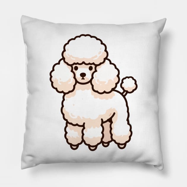 White Poodle Pillow by fikriamrullah