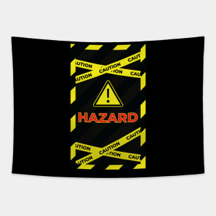 HAZARD-CAUTION Tapestry