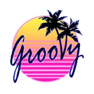 Groovy Outrun Vaporwave 80's Retro Miami Vice T-Shirt