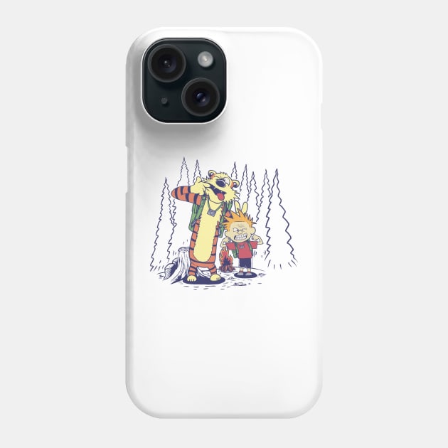 Calvin and Hobbes Let's Hiking Phone Case by soggyfroggie