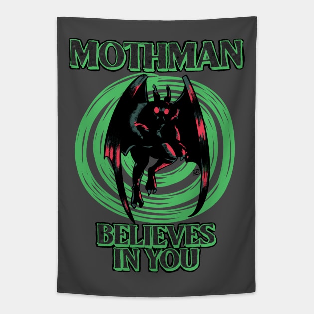 Mothman Believes in You Tapestry by TheEND42