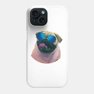 dog wearing sunglasses Phone Case