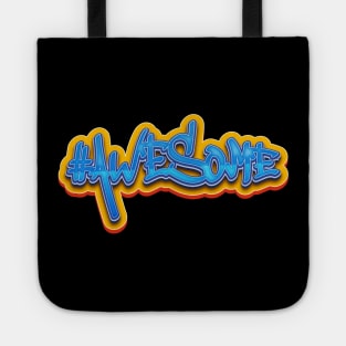 Awesome Hashtag Grafitti Colorful Urban Modern Style Tote