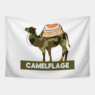 Funny Camelflage Camel Animal Pun | Gift for Camel Lovers Tapestry