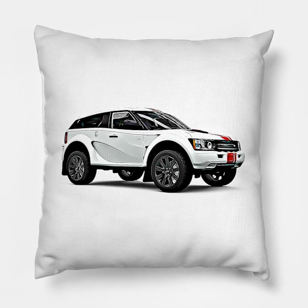 Bowler EXR Truck Cartoon Pillow by Auto-Prints