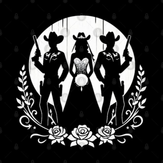 Western Wedding Bride and Bridesmaids by EverBride