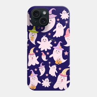 Cute Ghost Pattern - Halloween Pattern Phone Case